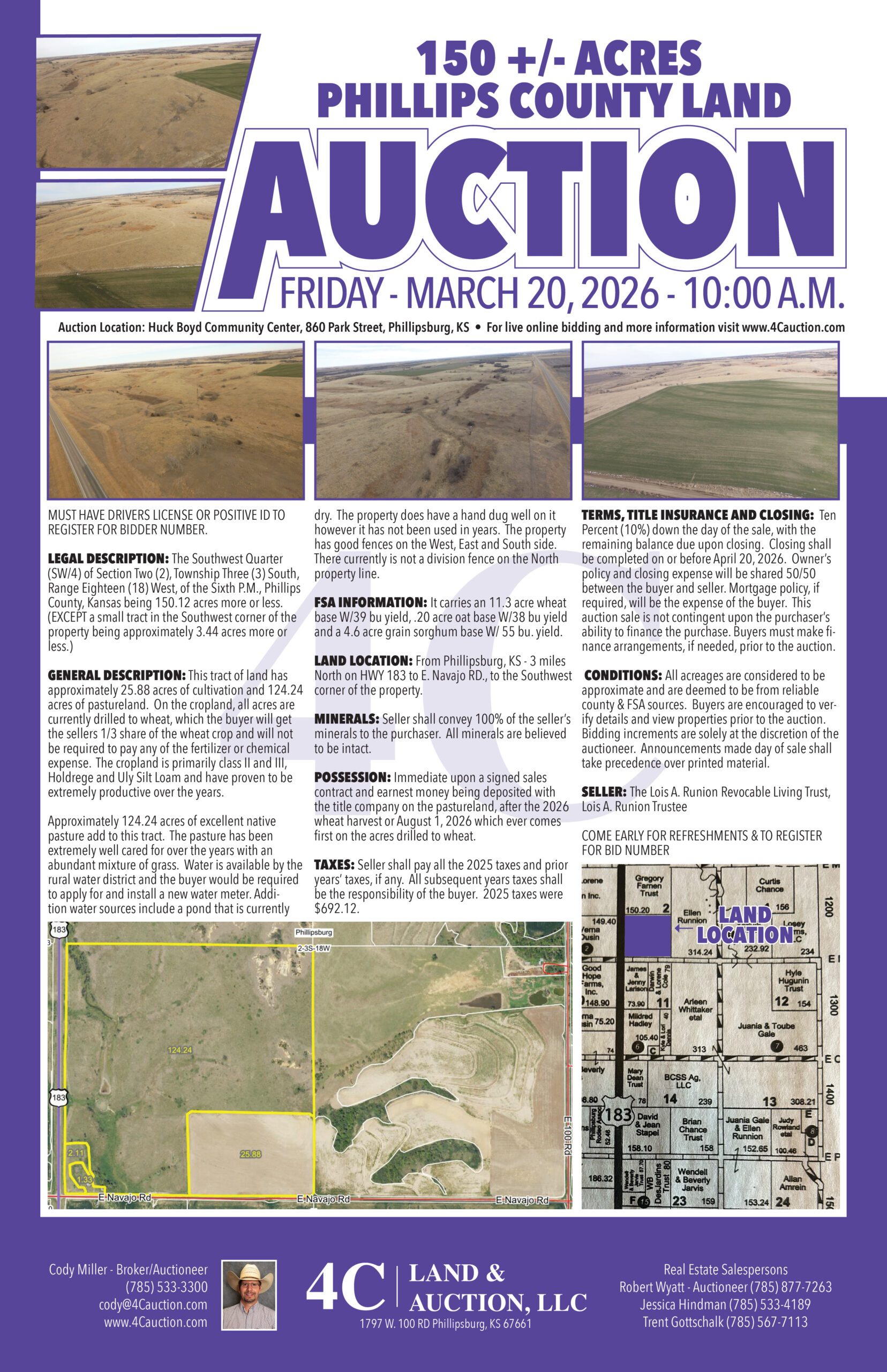 Lois Runion Land Salebill